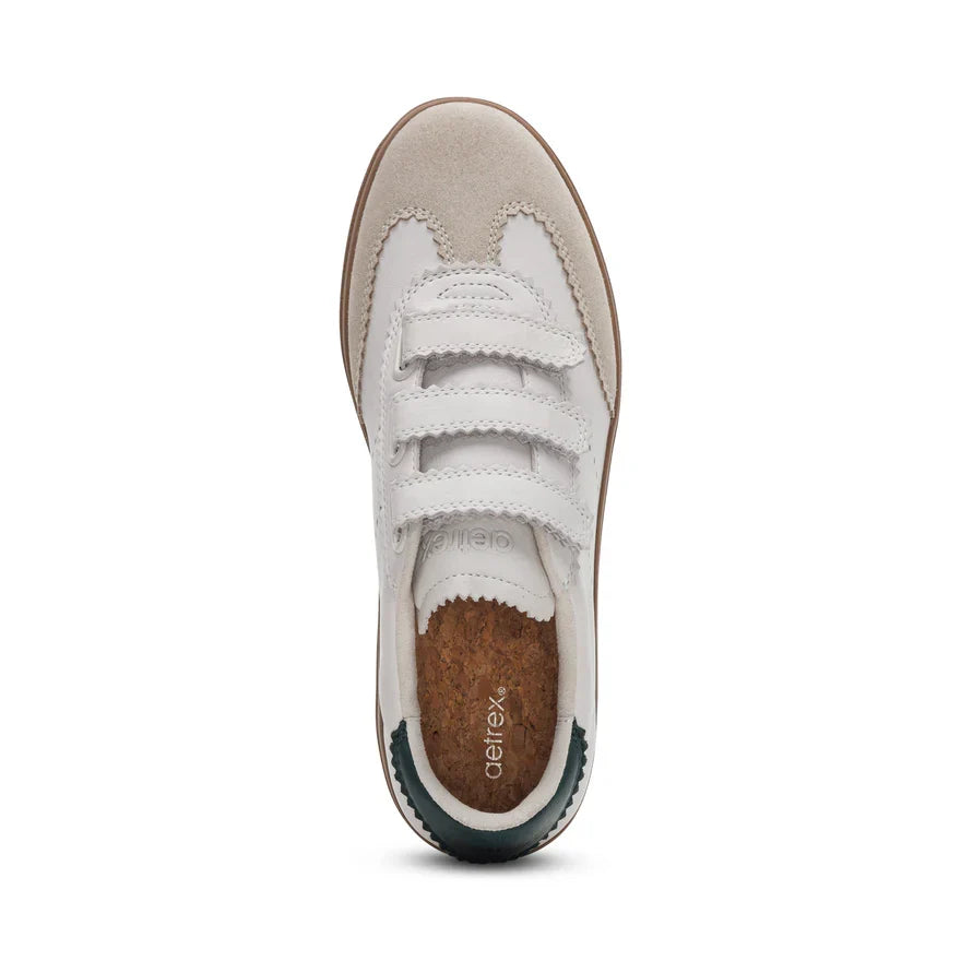 Morgan Shoe with Arch Support – in black (front view).