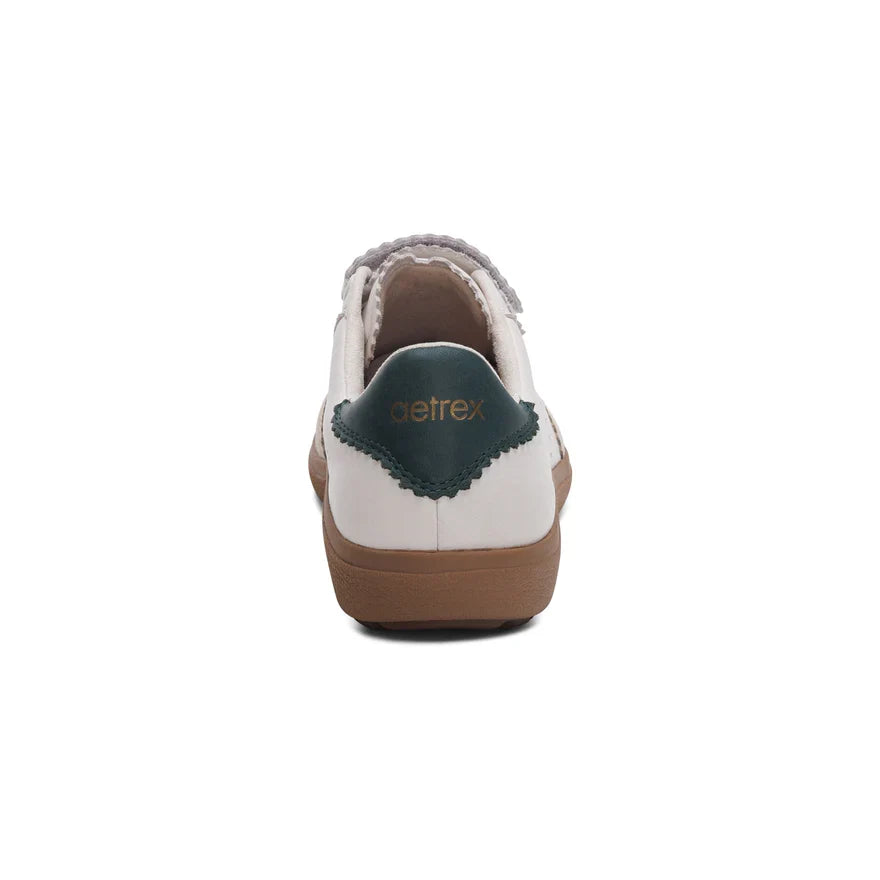 Morgan Shoe with Arch Support – in black (front view).