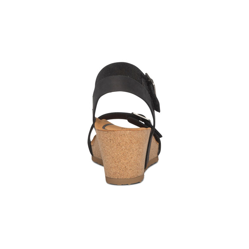 Lexa Wedge Sandal with Quarter Strap.