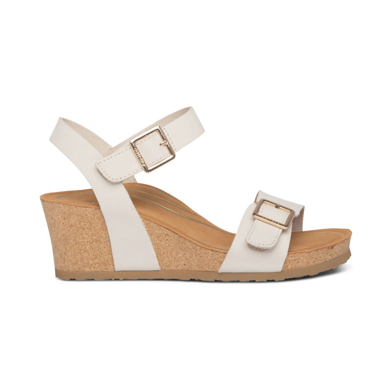 Lexa Wedge Sandal with Quarter Strap.