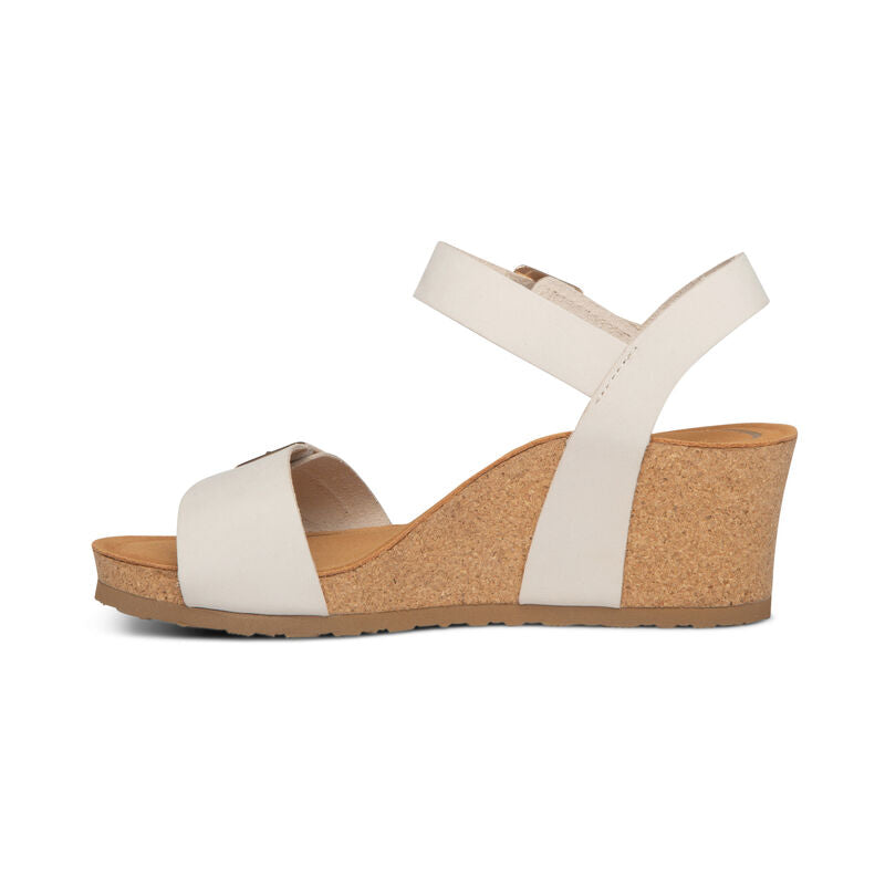 Lexa Wedge Sandal with Quarter Strap.