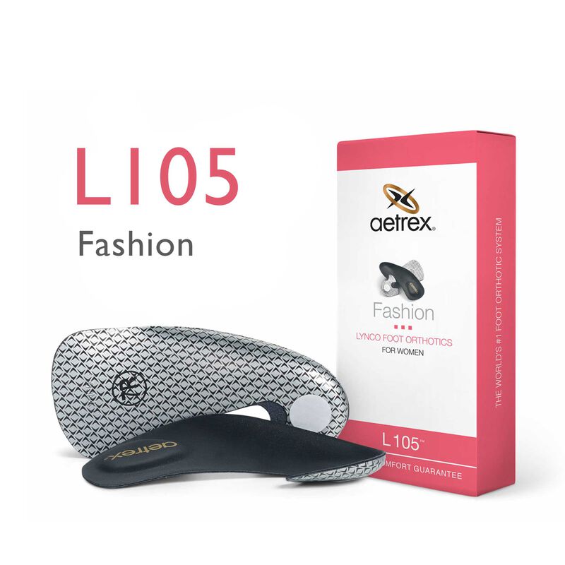 L105 Women's Fashion Insoles – Insole for Wedge Heels or Boots – in black.
