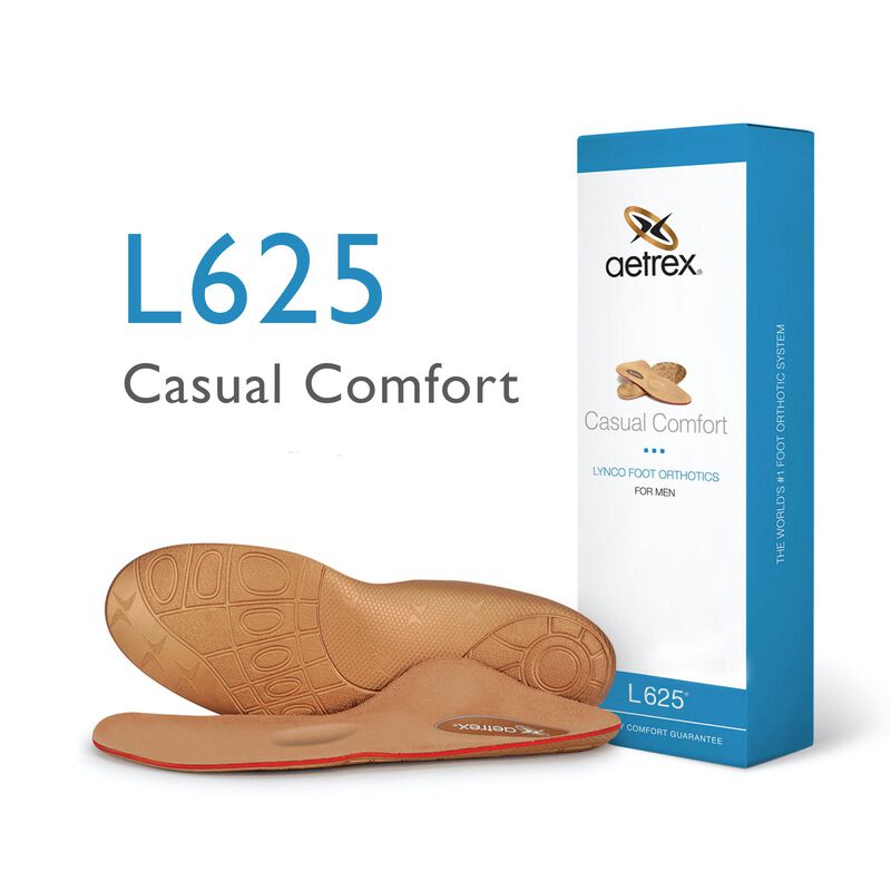 L625 Men's Insoles – Flat Feet with Metatarsal Support.