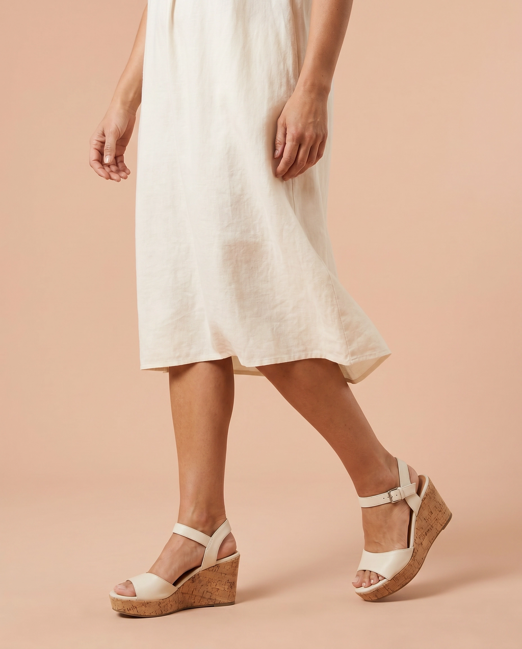 Lexa Wedge Sandal with Quarter Strap.