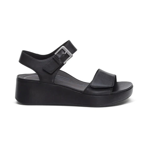 Ariel Wedge Sandal with Adjustable Strap.