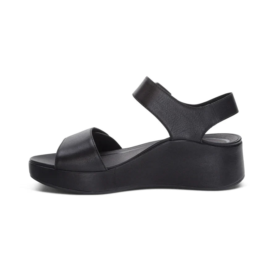 Ariel Wedge Sandal with Adjustable Strap.