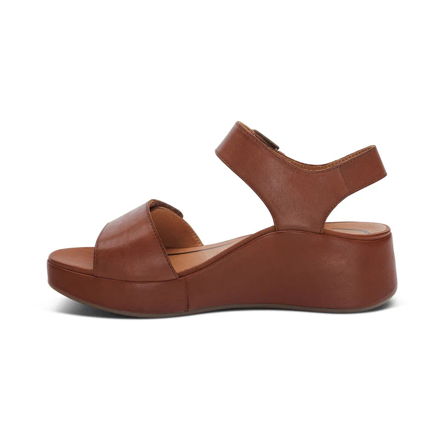 Ariel Wedge Sandal with Adjustable Strap.