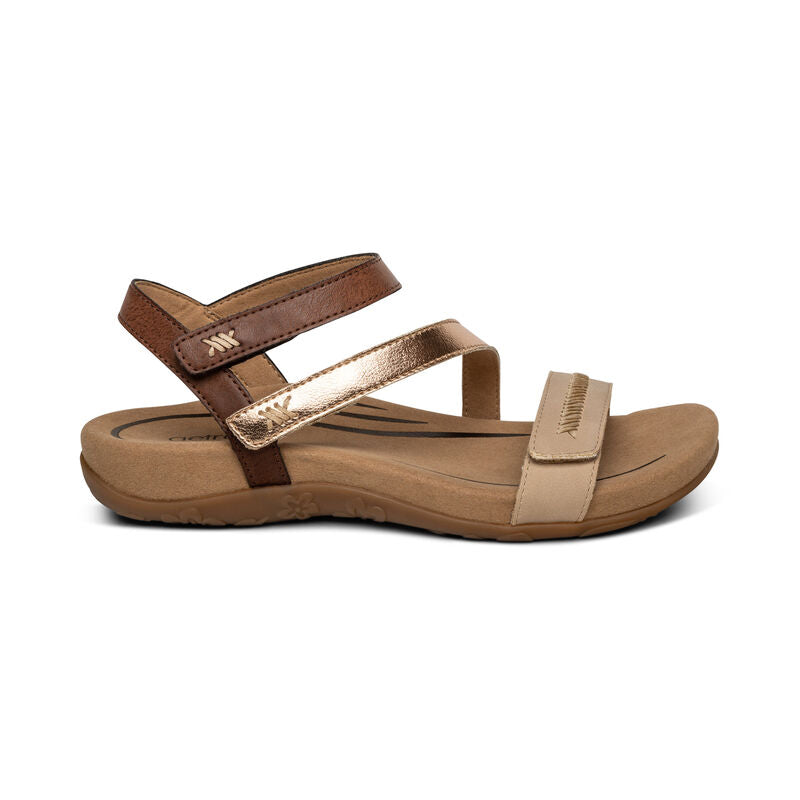 Gabby Adjustable Strap Sandal – Leather.