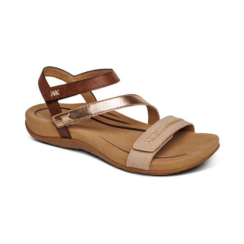 Gabby Adjustable Strap Sandal – Leather.