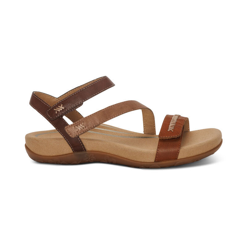 Gabby Adjustable Strap Sandal – Leather.