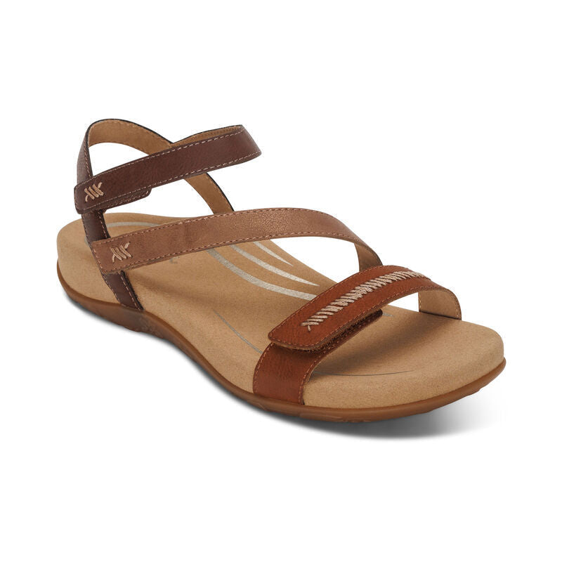 Gabby Adjustable Strap Sandal – Leather.