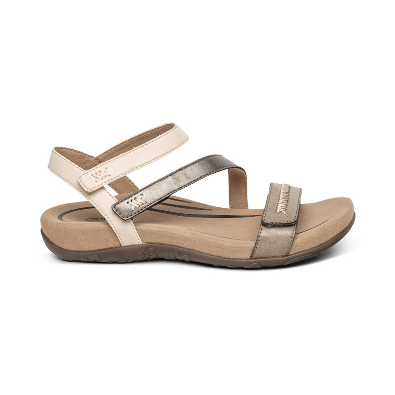 Gabby Adjustable Strap Sandal – Leather.