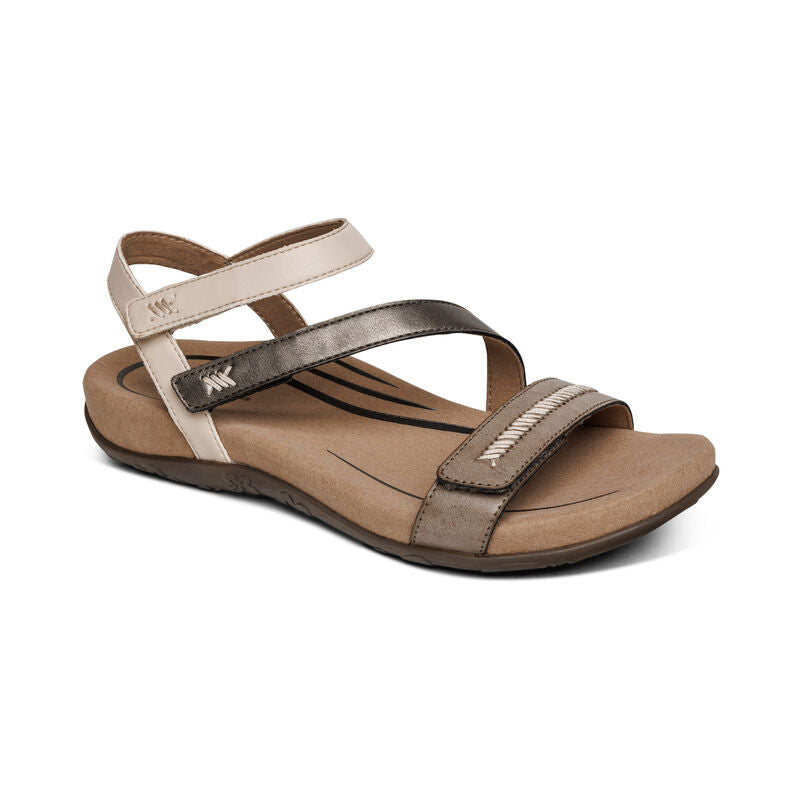 Gabby Adjustable Strap Sandal – Leather.