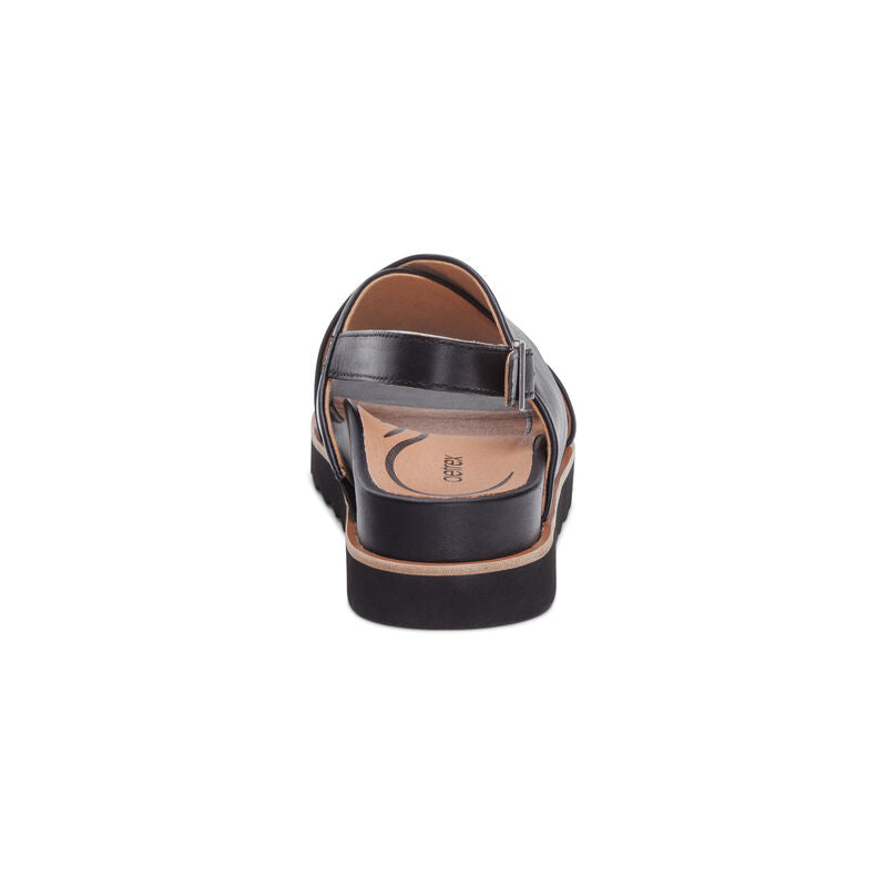 Thea Flat Cork Sandal with Back Strap.