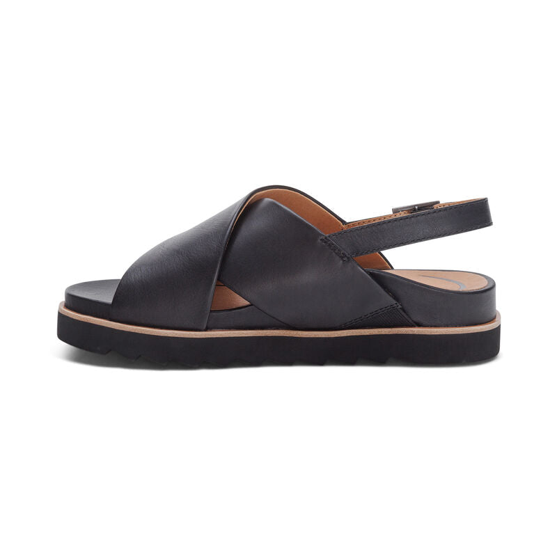 Thea Flat Cork Sandal with Back Strap.