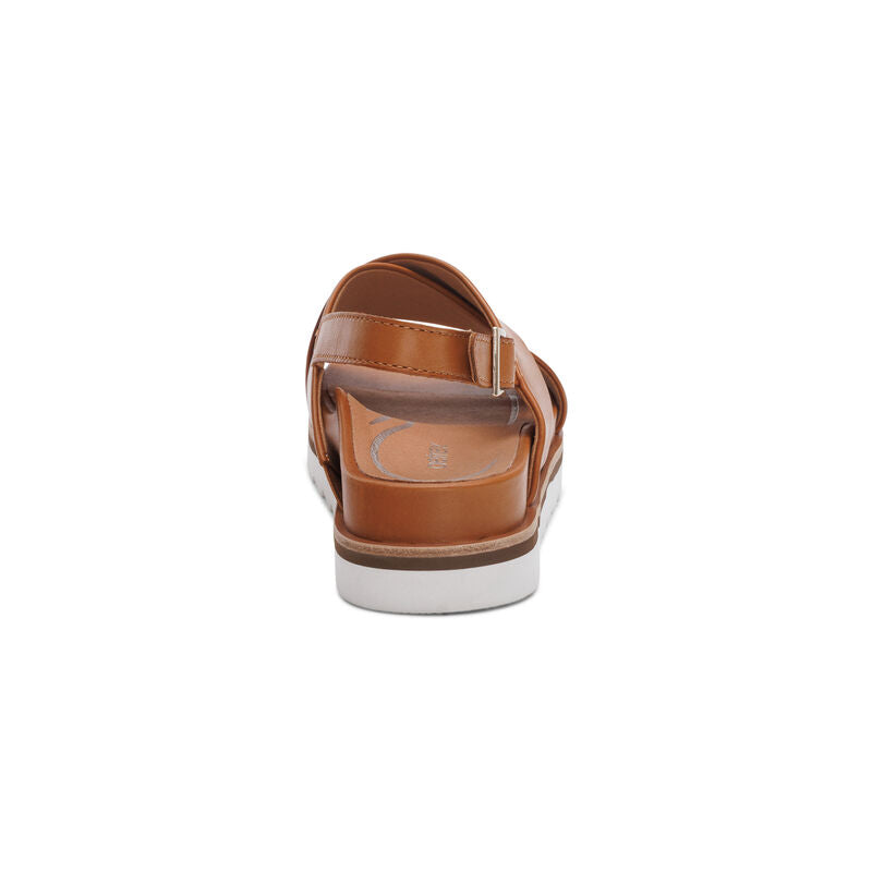 Thea Flat Cork Sandal with Back Strap.