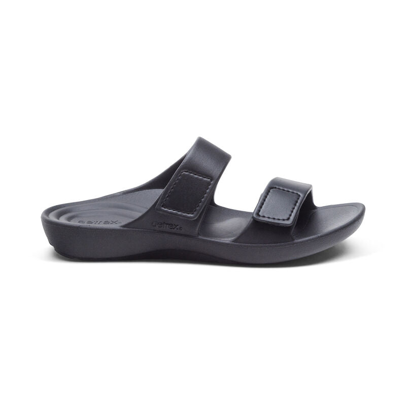 Kaia Two-Band Sandal – in white, with non-slip outsole.