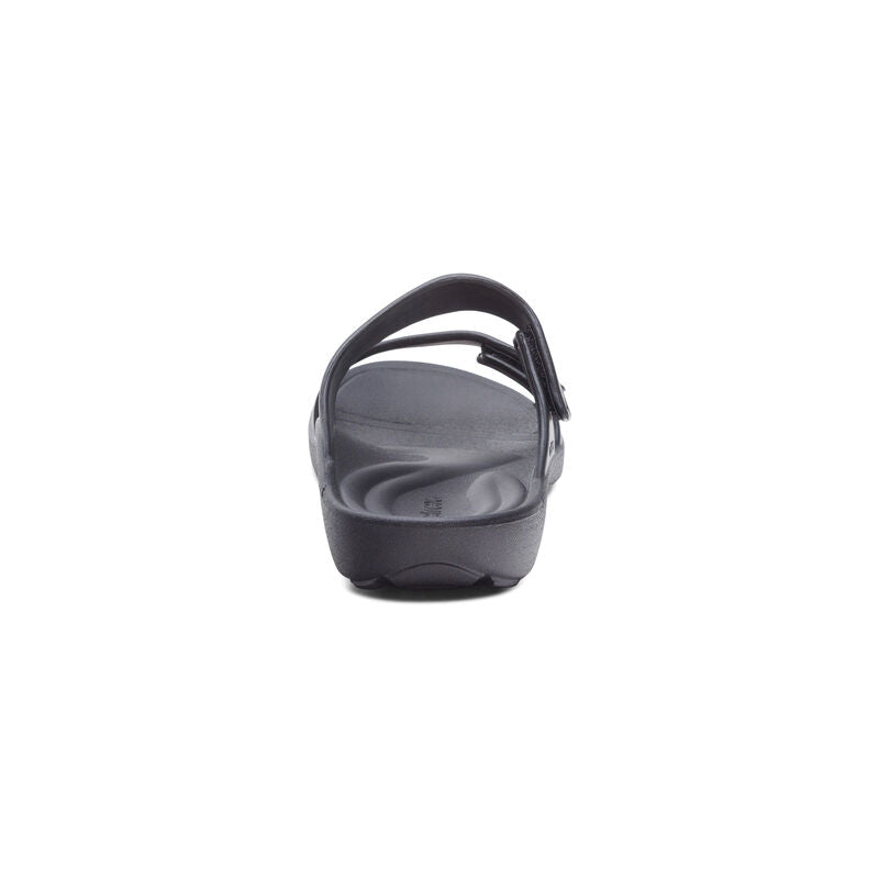 Kaia Two-Band Sandal – in white, with a rubber outsole.